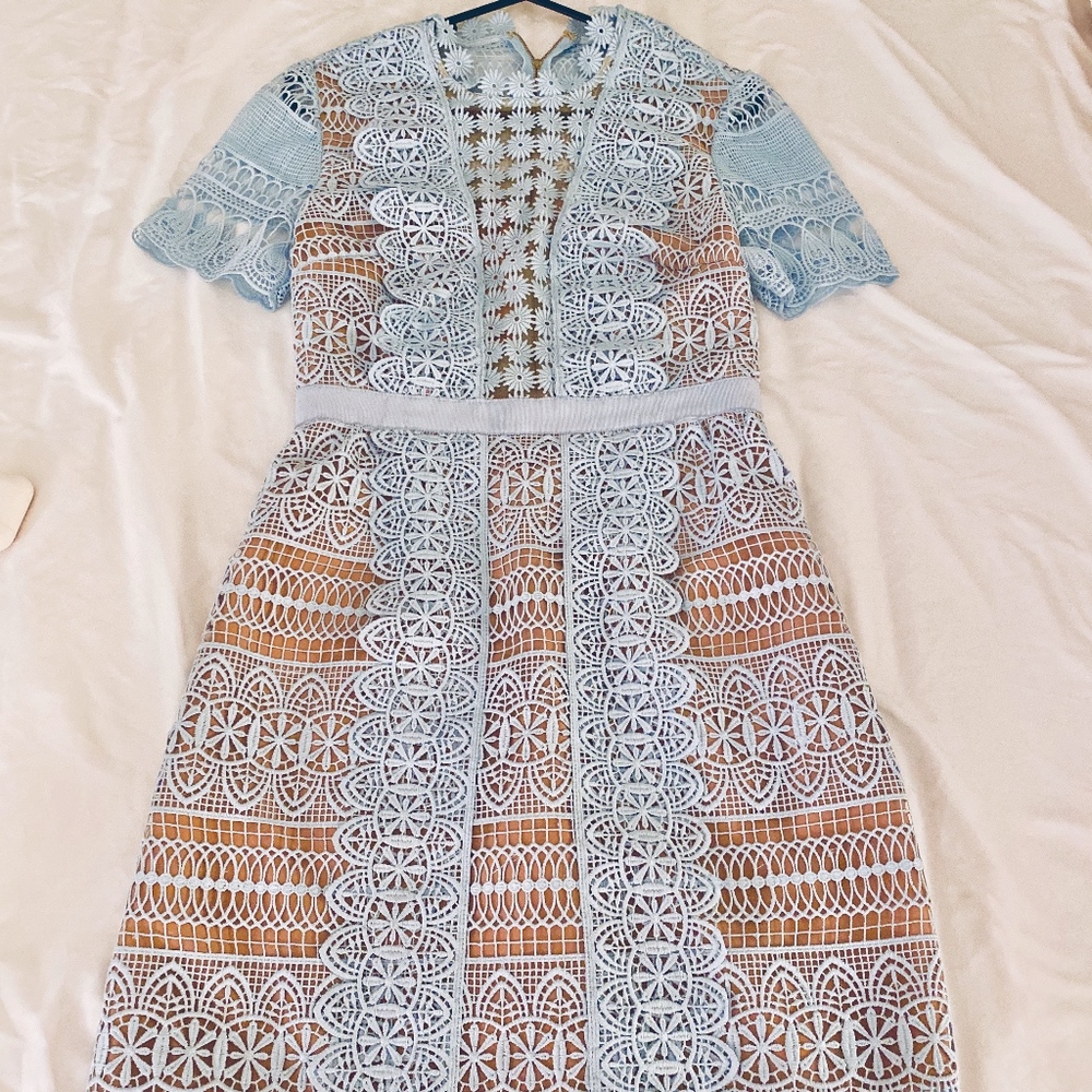 Self-Portrait baby blue dress uk 6(us 2)